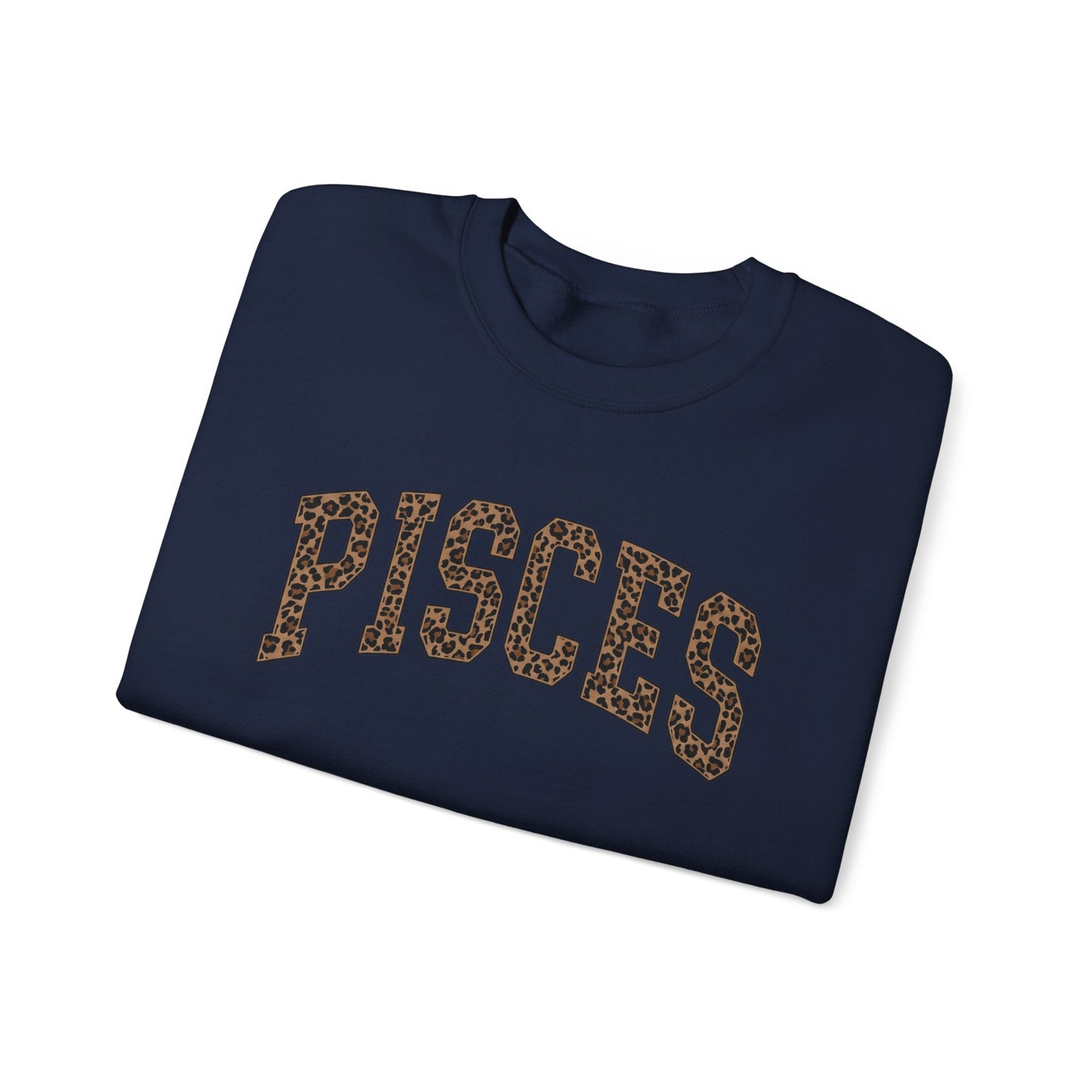 Pisces Zodiac Leopard Print Sweatshirt