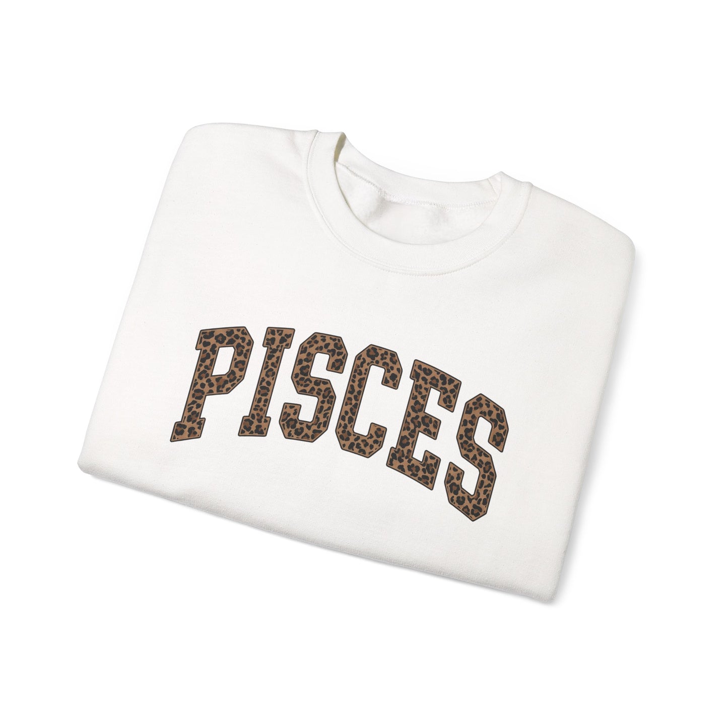 Pisces Zodiac Leopard Print Sweatshirt