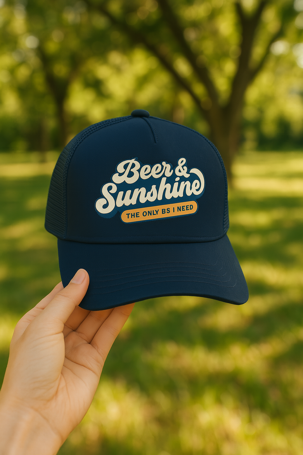 Beers and Sunshine Navy (Retro Style)